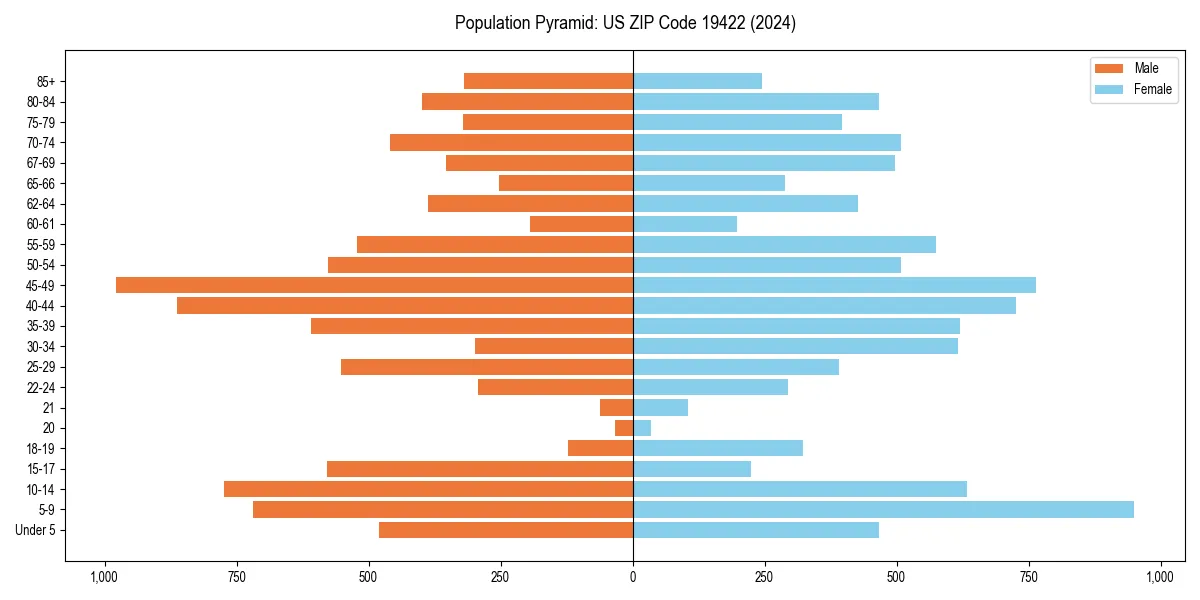 Population pyramid for 