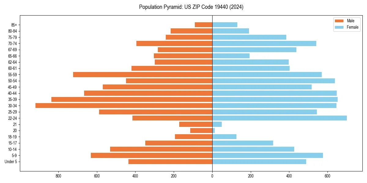 Population pyramid for 