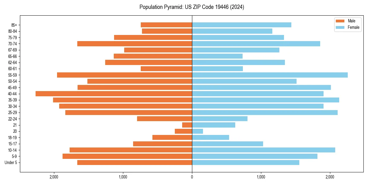 Population pyramid for 