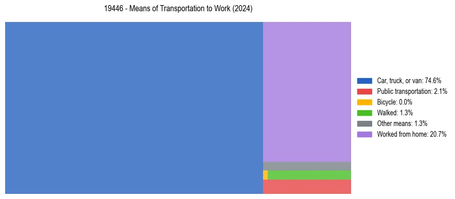 Commute modes in US ZIP Code 19446