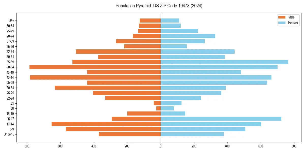 Population pyramid for 