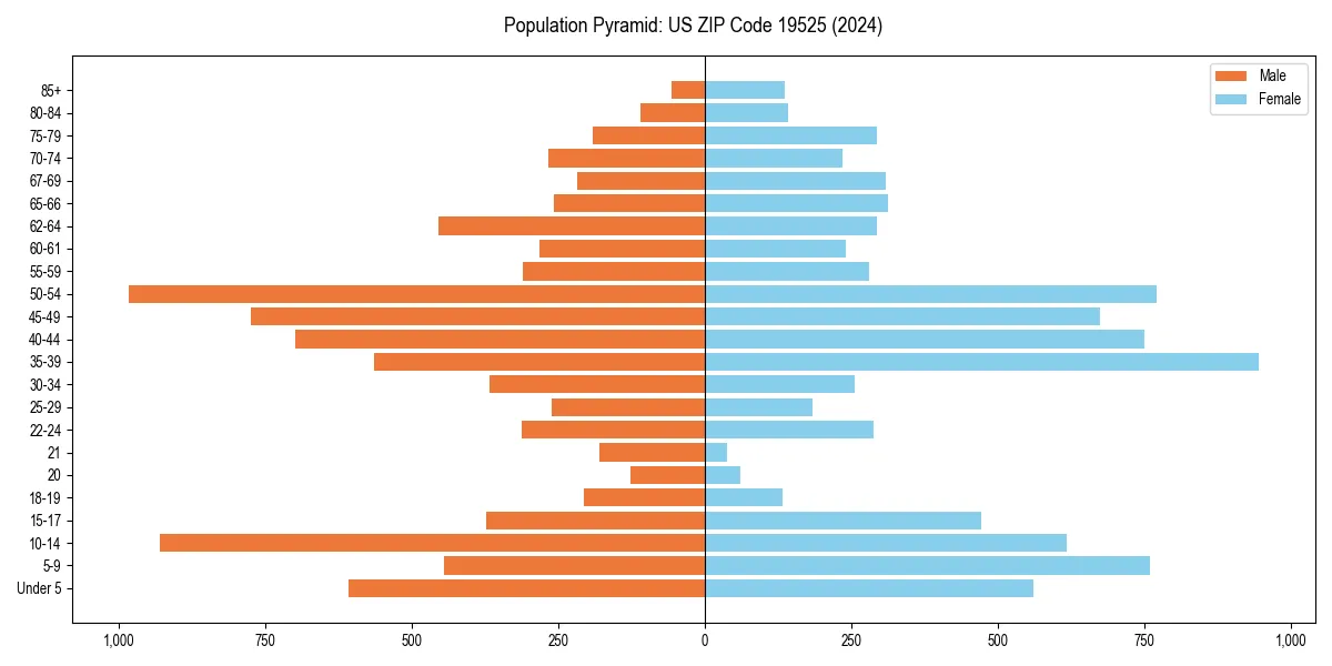 Population pyramid for 