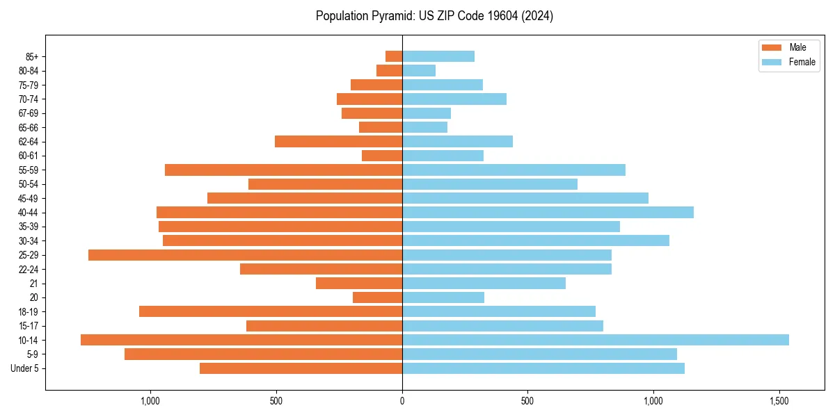 Population pyramid for 