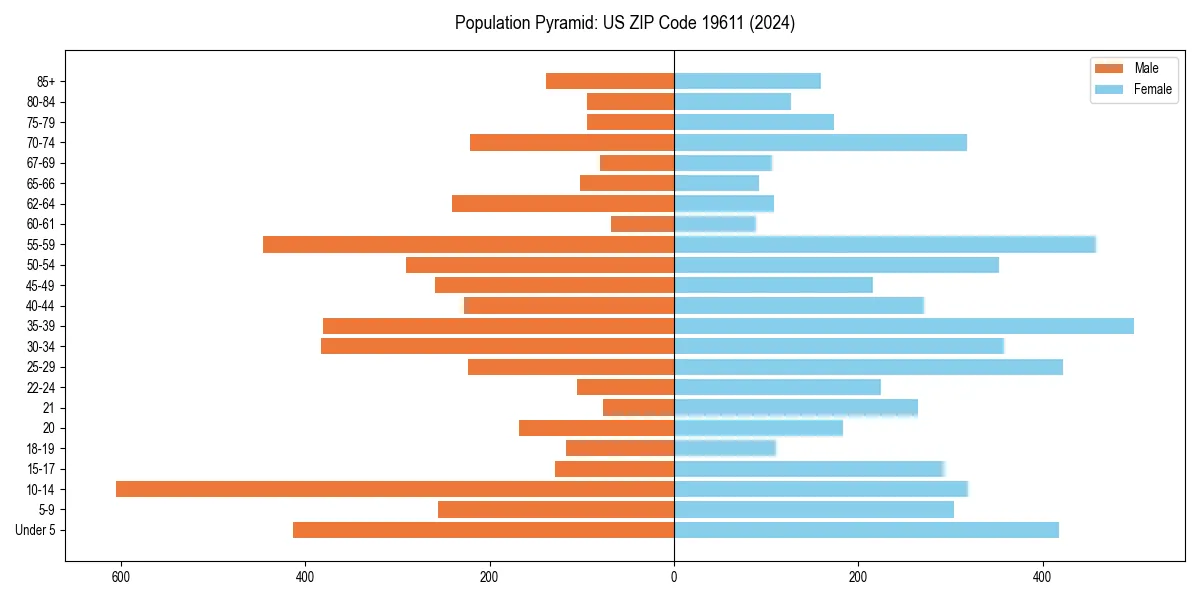 Population pyramid for 