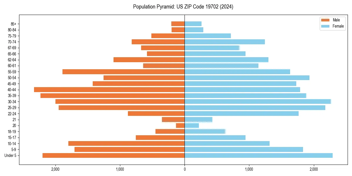 Population pyramid for 