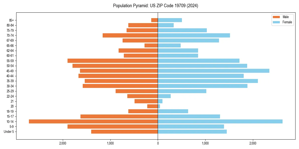 Population pyramid for 