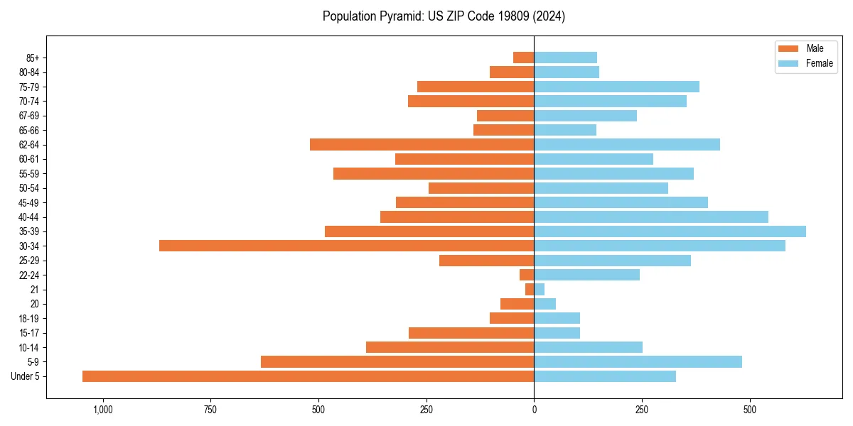 Population pyramid for 