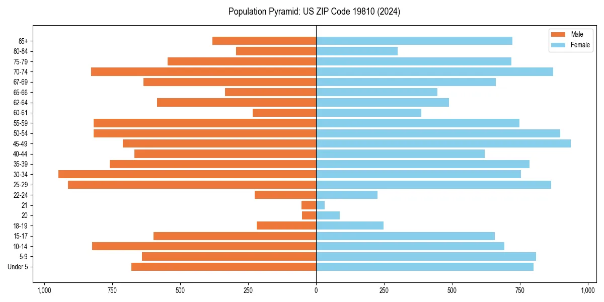 Population pyramid for 
