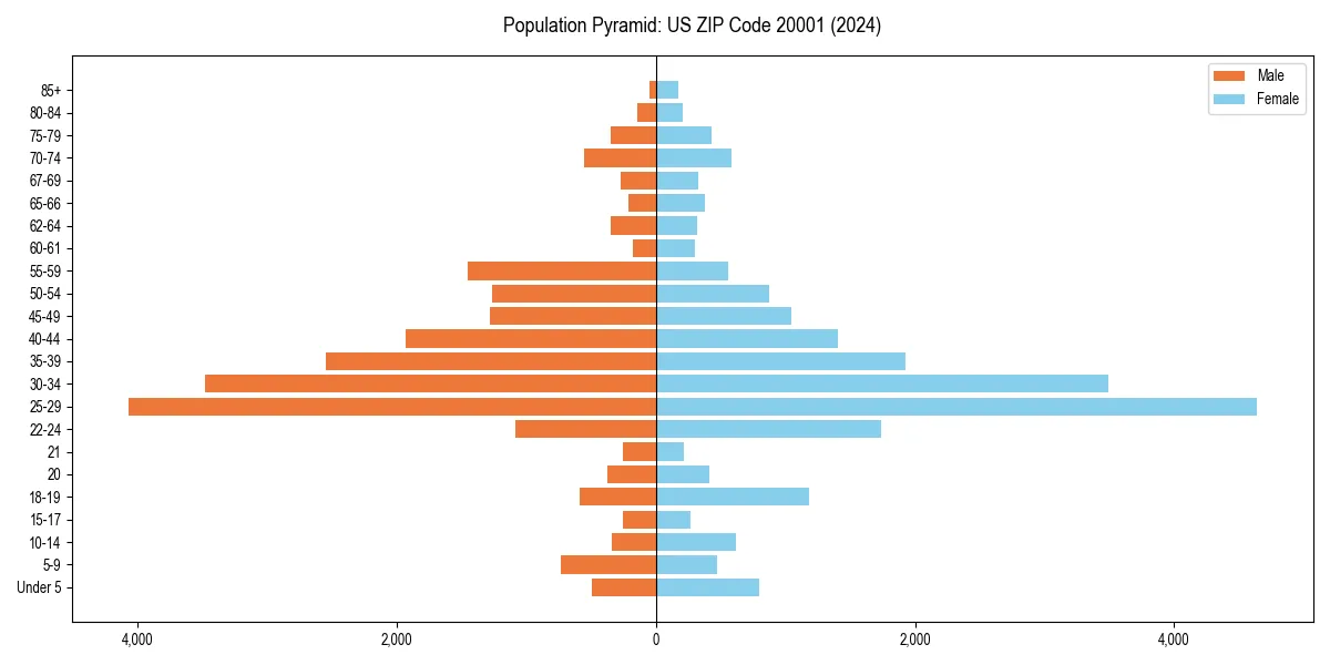 Population pyramid for 