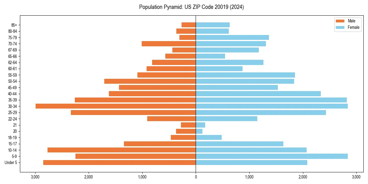 Population pyramid for 