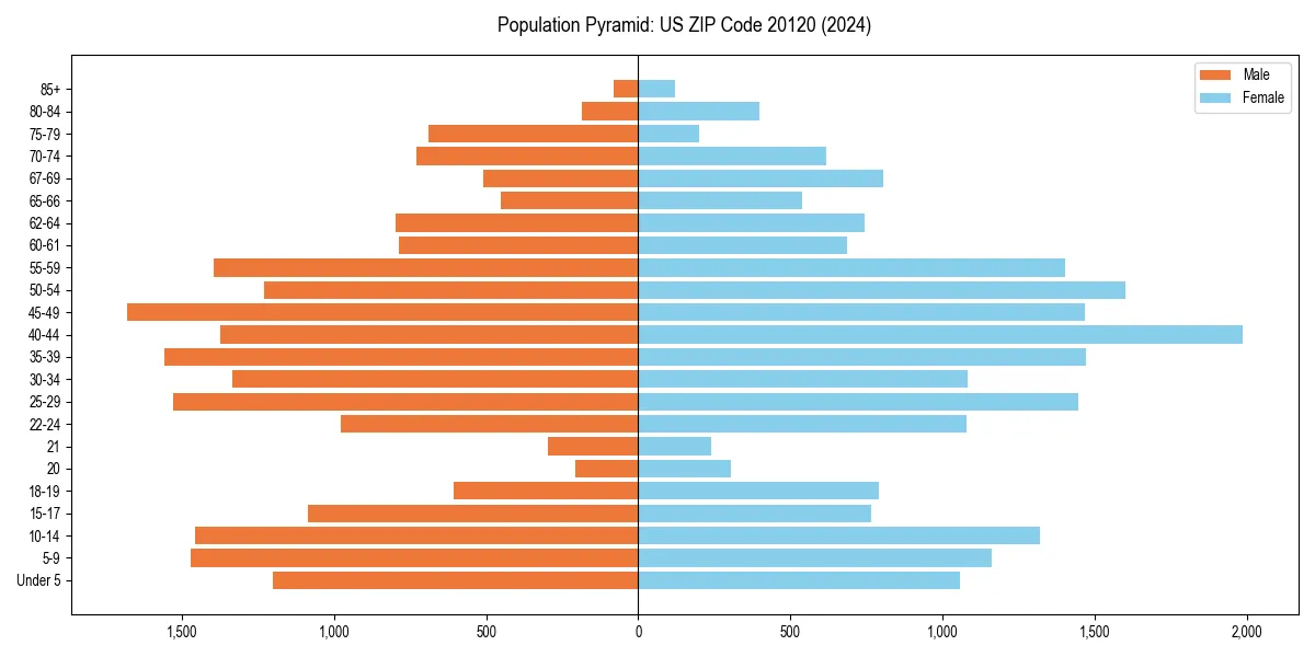 Population pyramid for 
