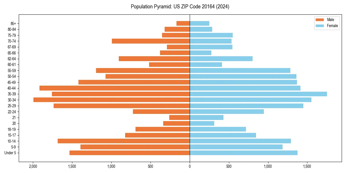 Population pyramid for 