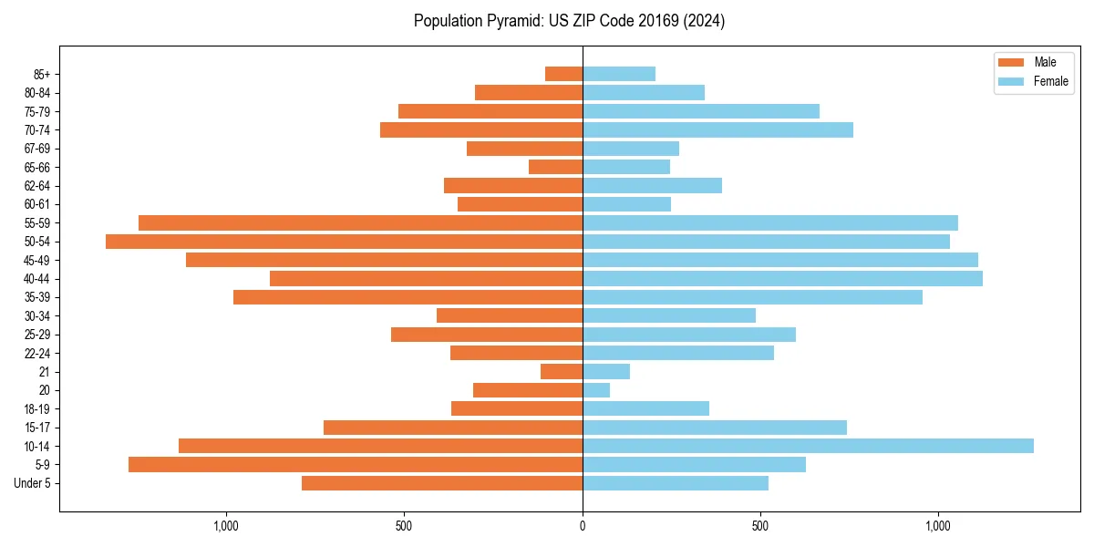 Population pyramid for 