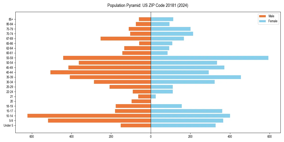 Population pyramid for 