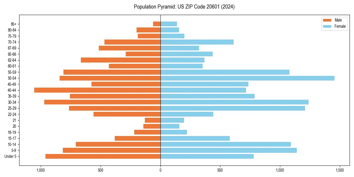 Population pyramid for 