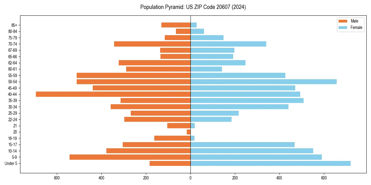 Population pyramid for 
