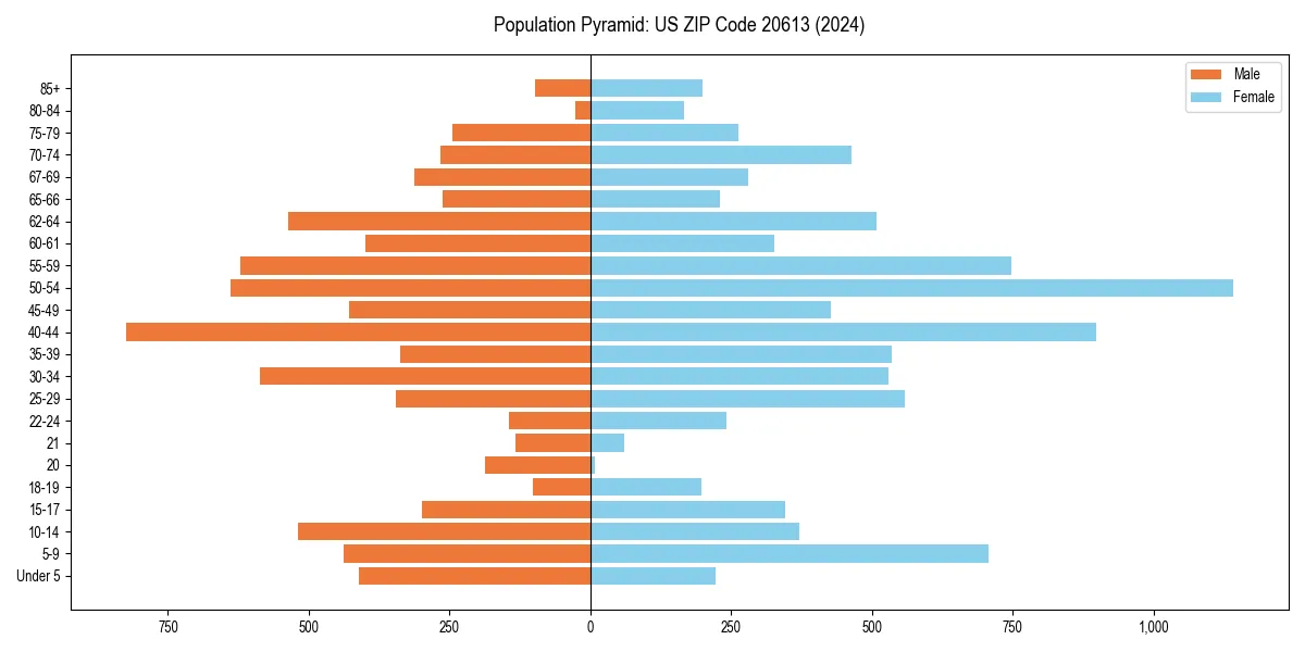 Population pyramid for 