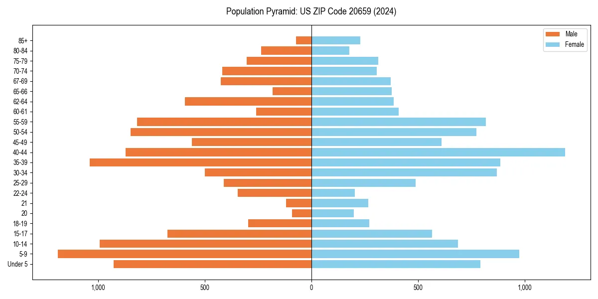 Population pyramid for 