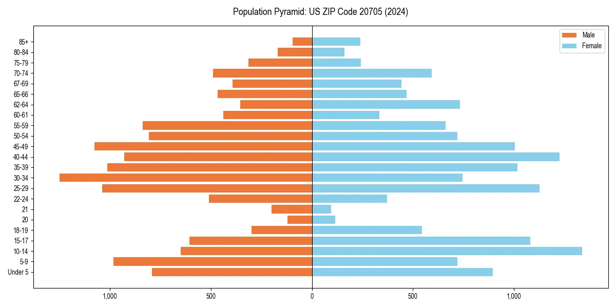 Population pyramid for 