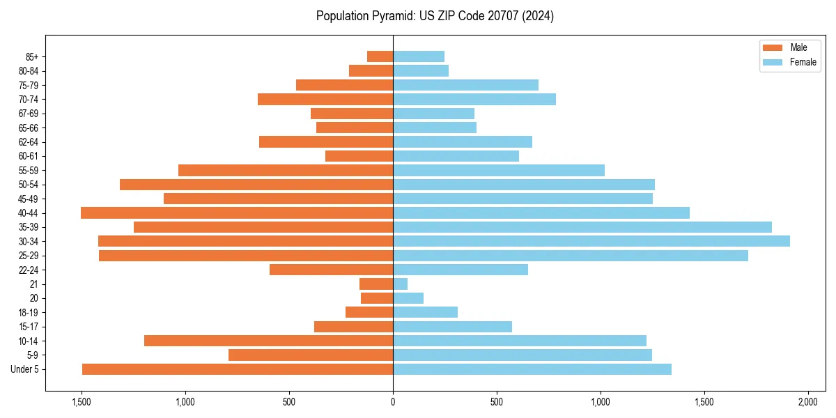 Population pyramid for 