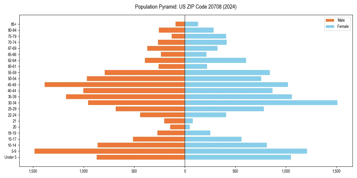 Population pyramid for 