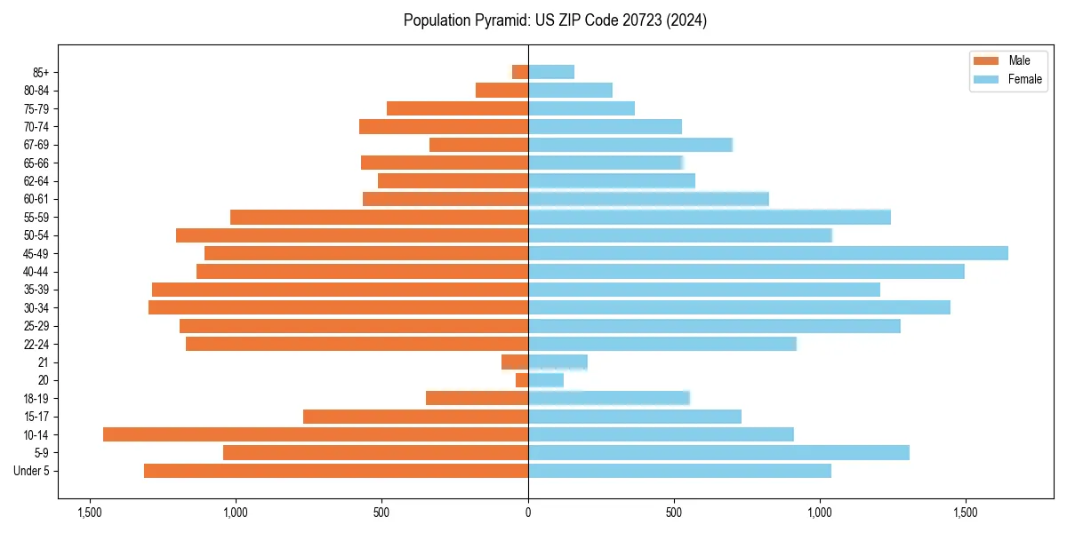 Population pyramid for 