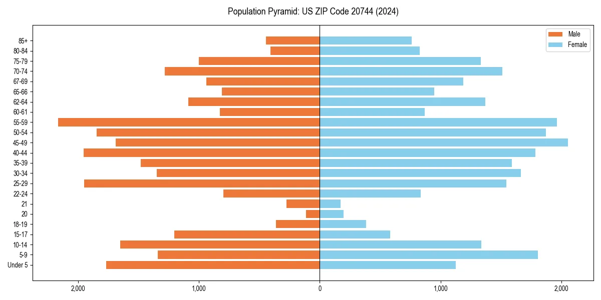Population pyramid for 