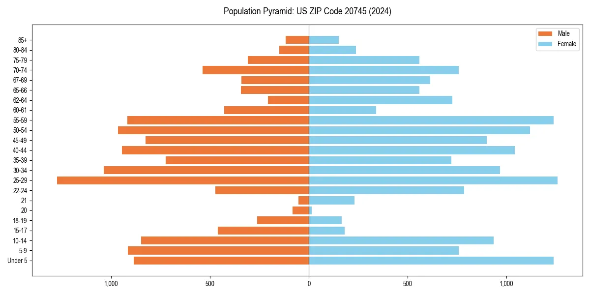 Population pyramid for 
