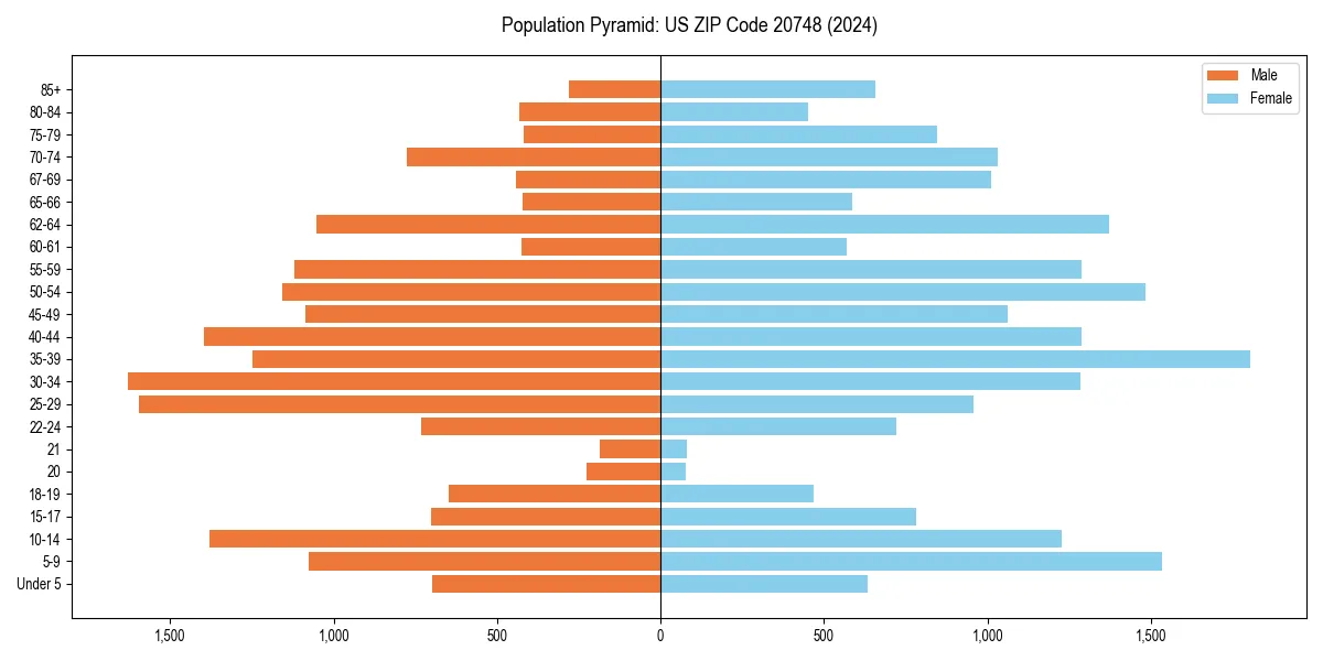 Population pyramid for 