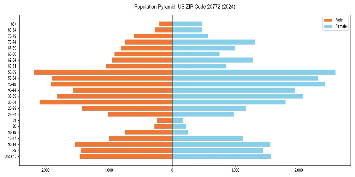 Population pyramid for 