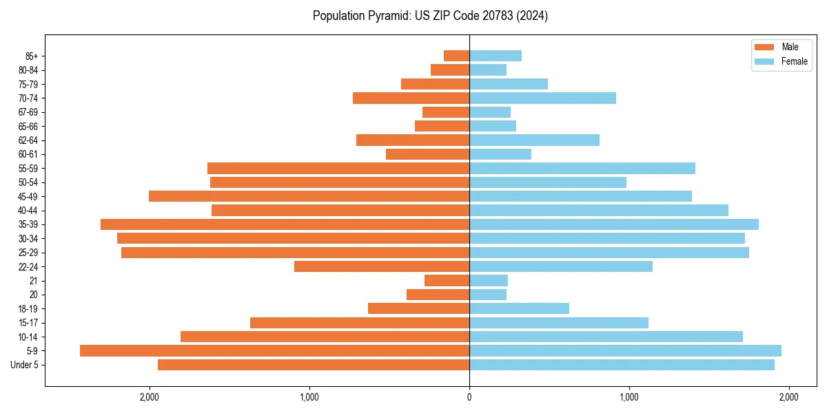 Population pyramid for 
