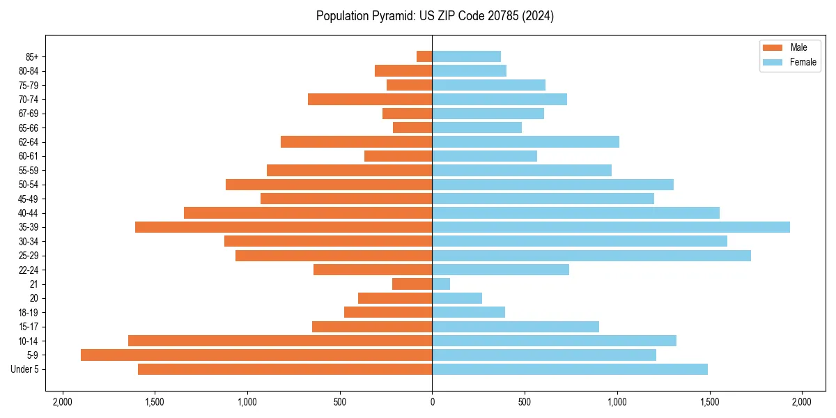 Population pyramid for 