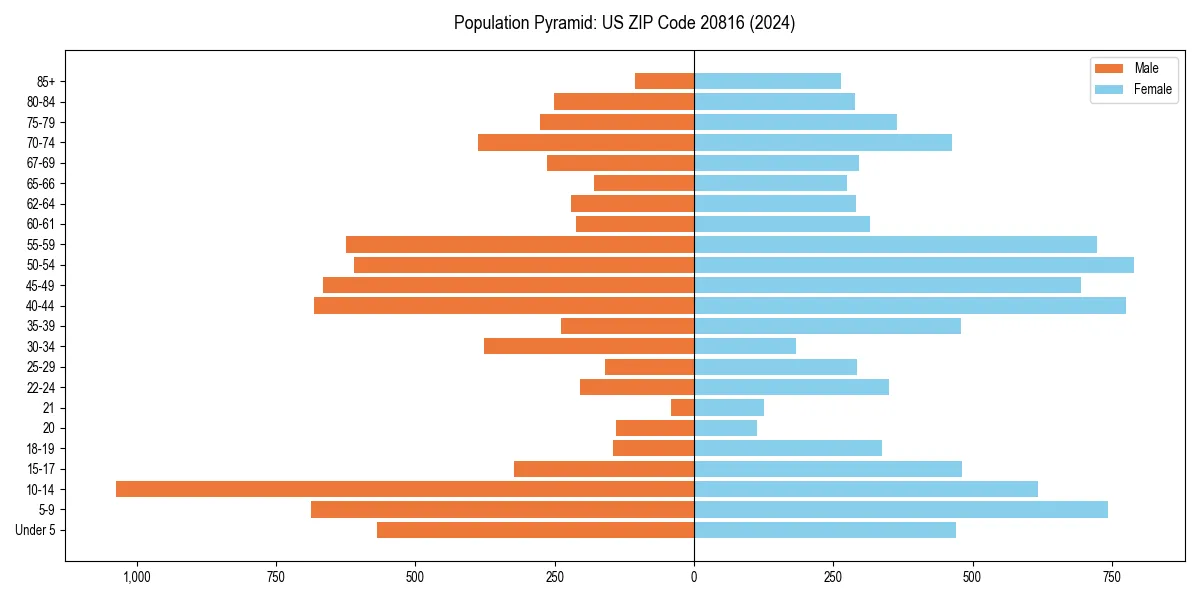 Population pyramid for 