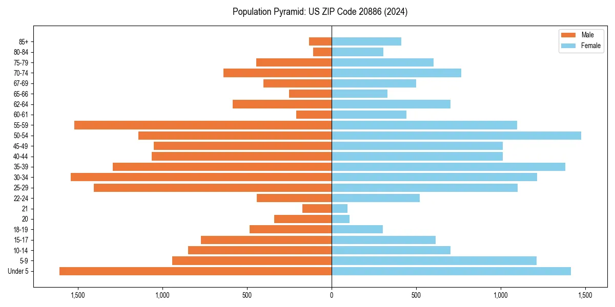 Population pyramid for 