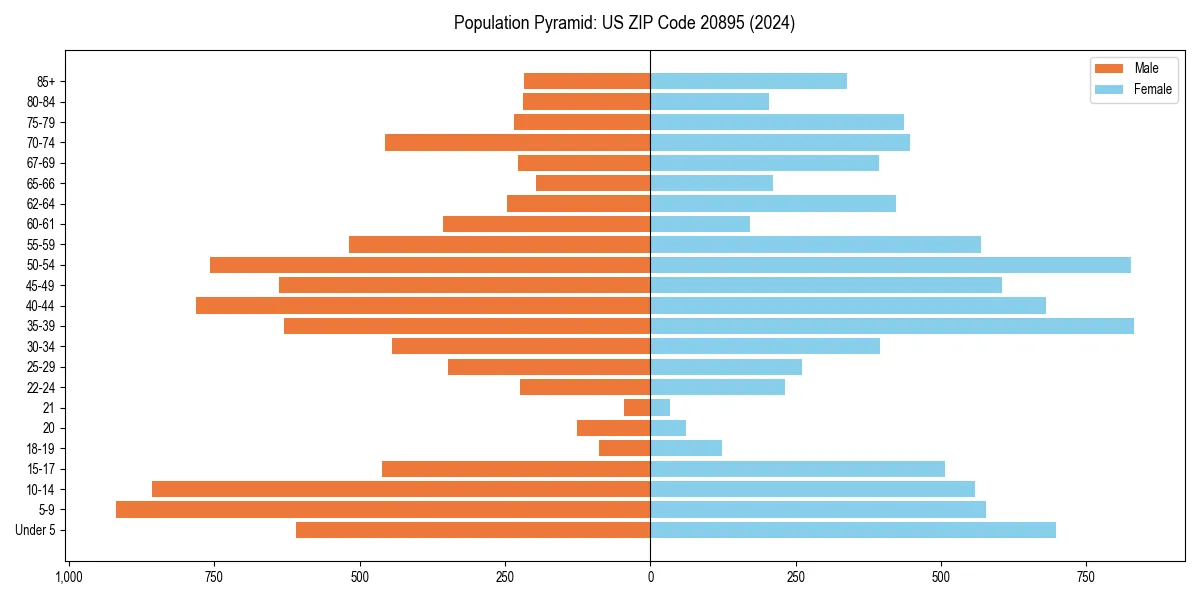 Population pyramid for 