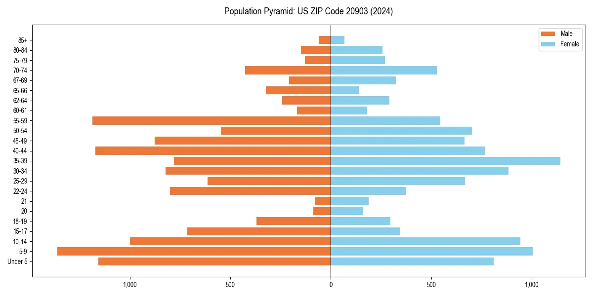 Population pyramid for 