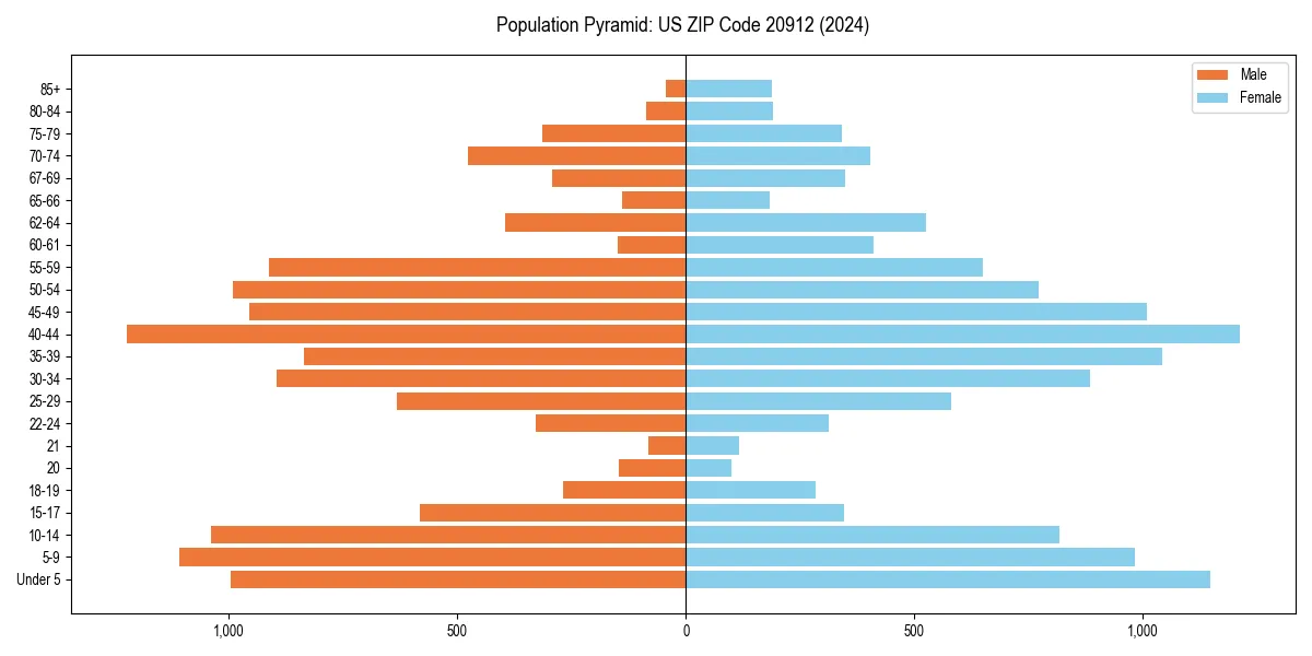 Population pyramid for 