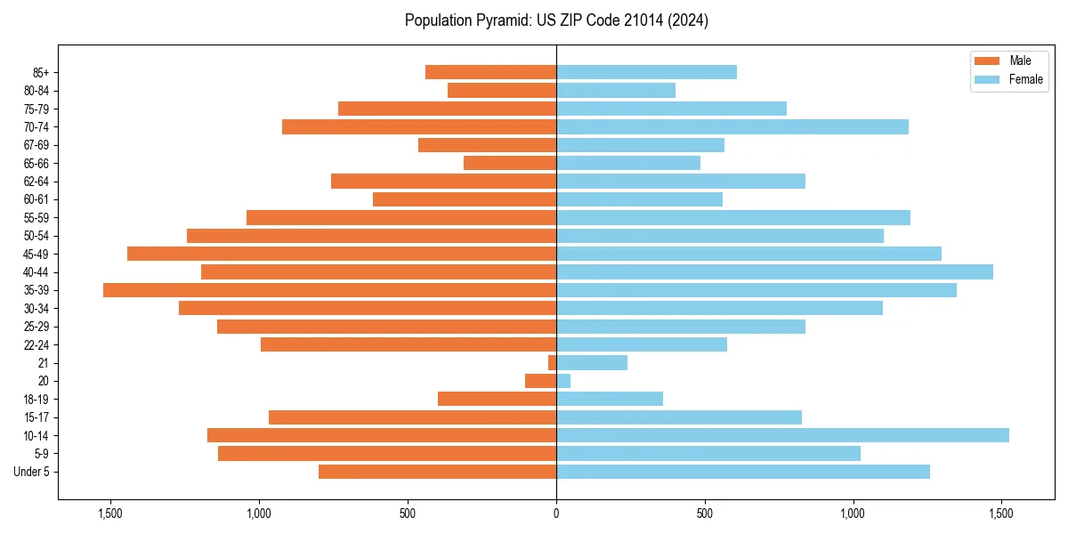Population pyramid for