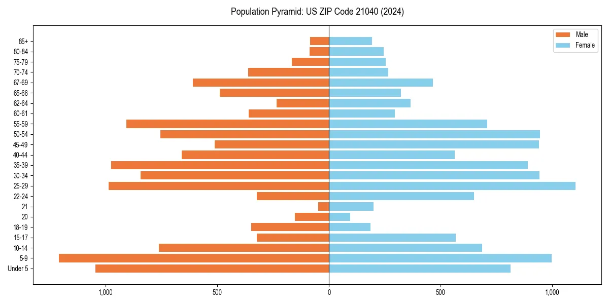 Population pyramid for 