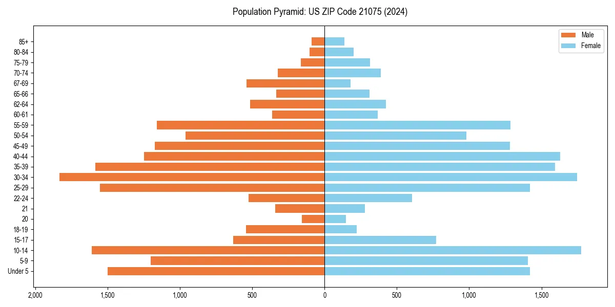 Population pyramid for 