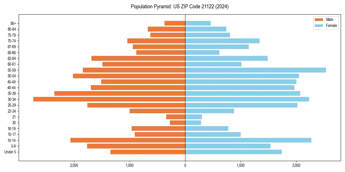 Population pyramid for 