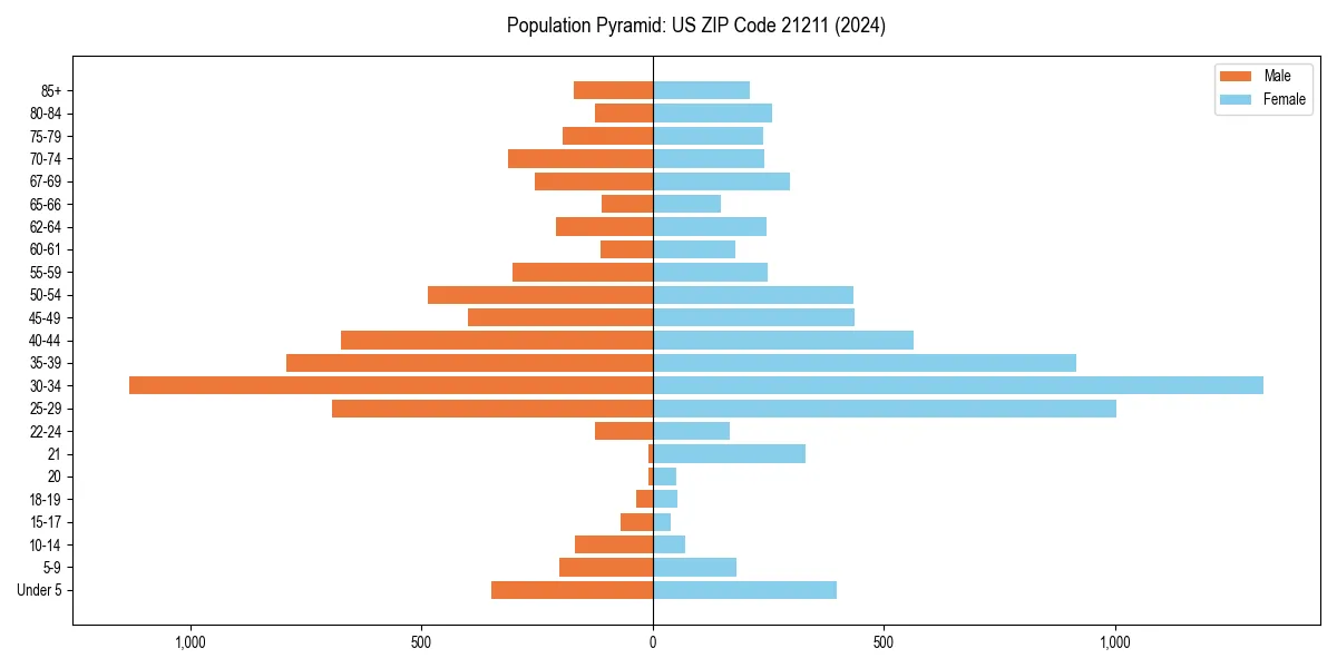 Population pyramid for