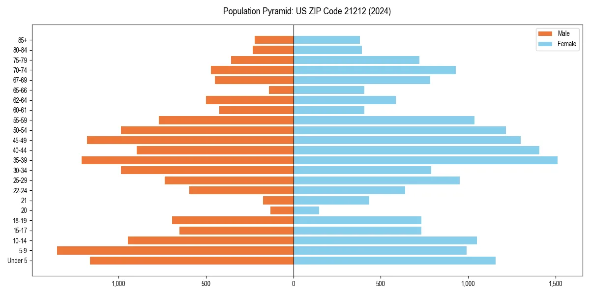 Population pyramid for