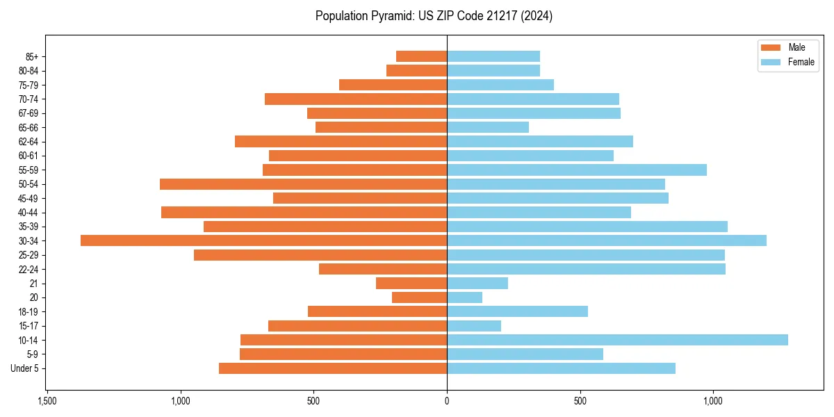 Population pyramid for