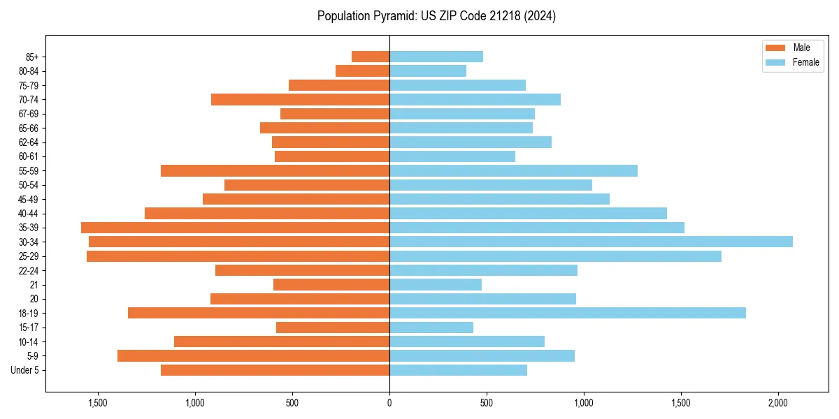 Population pyramid for