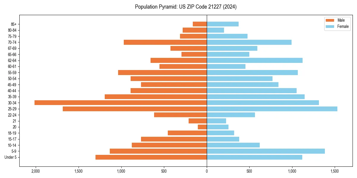 Population pyramid for