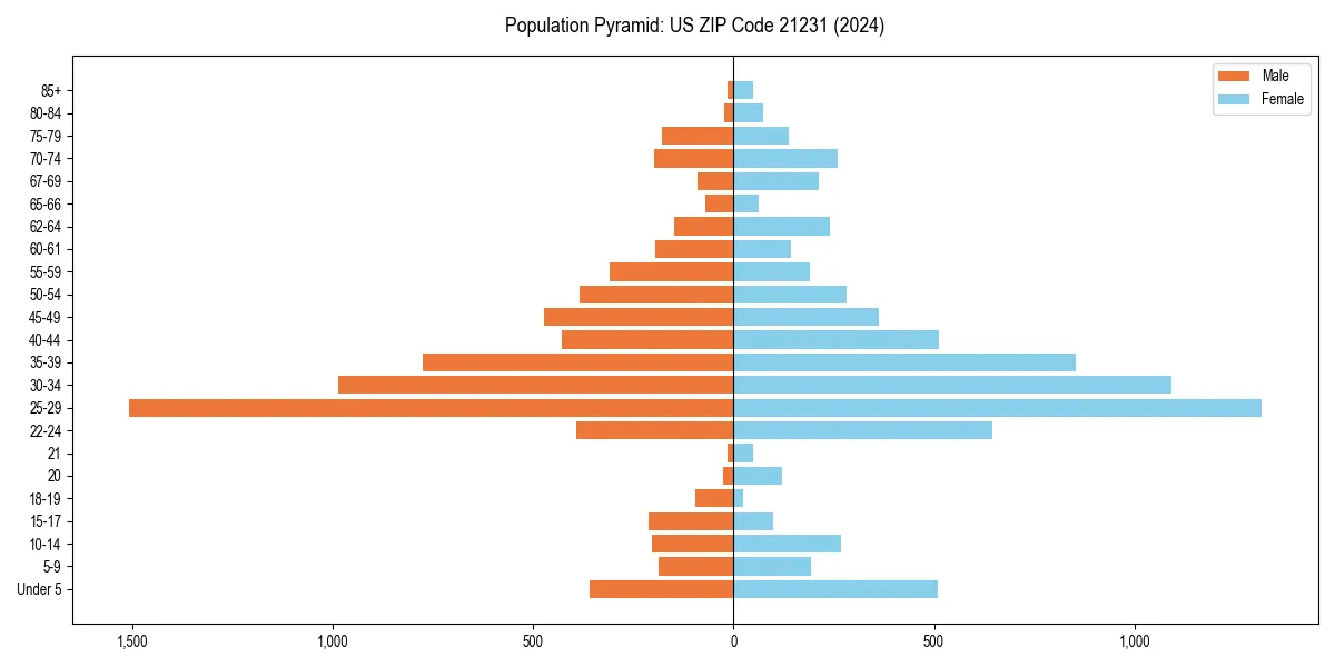Population pyramid for