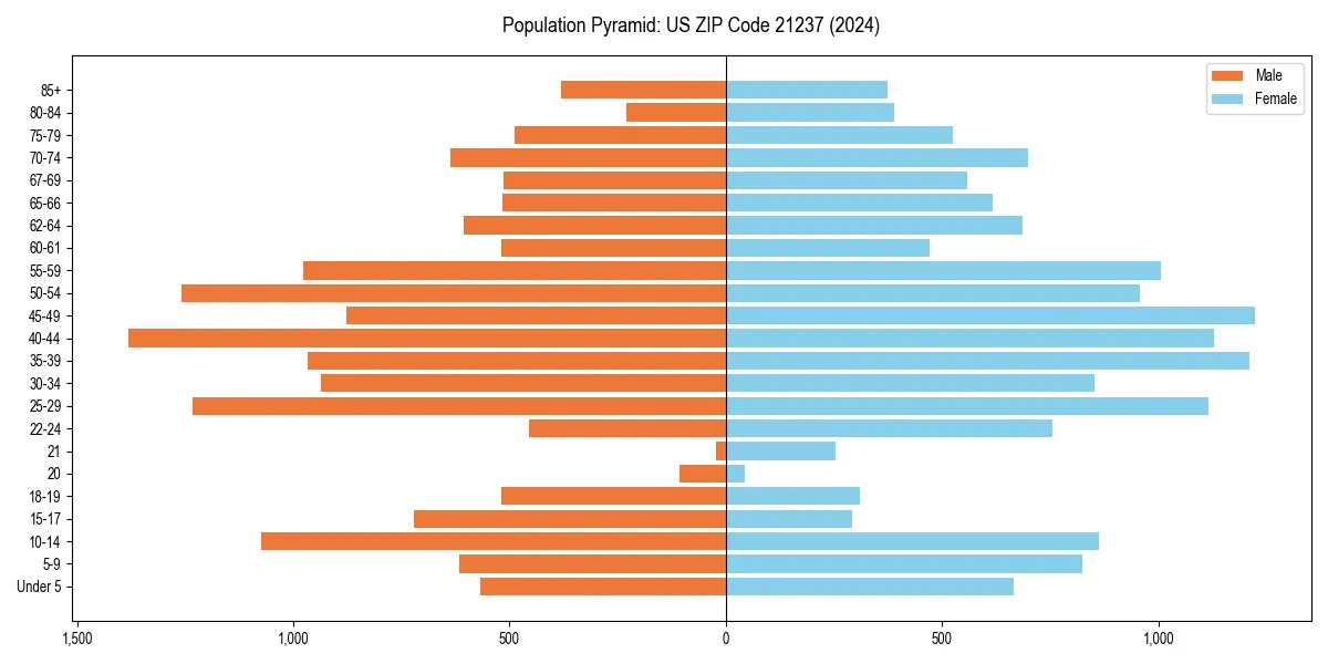 Population pyramid for