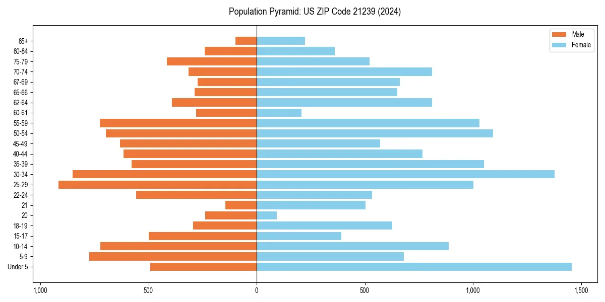 Population pyramid for