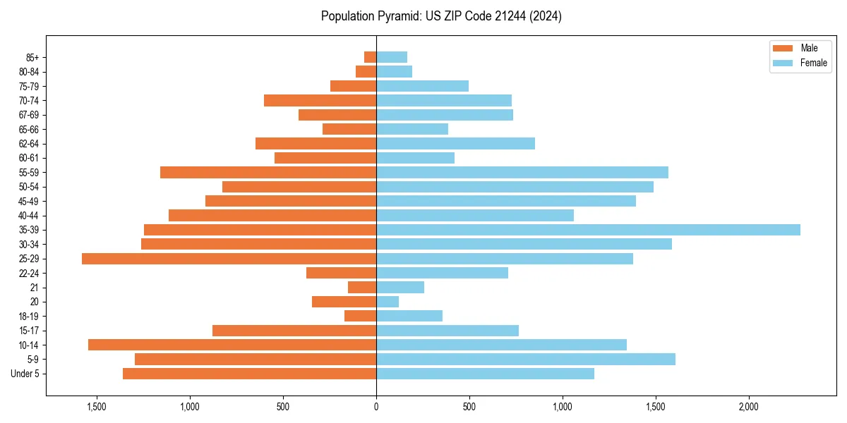 Population pyramid for 